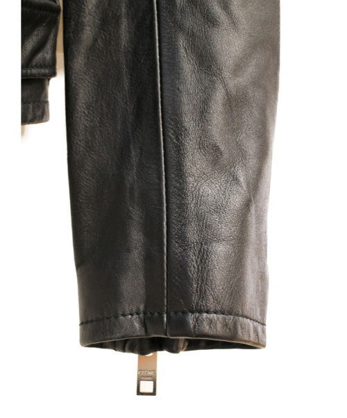 CELINE（セリーヌ）CELINE (セリーヌ) クラシックバイカージャケット ブラック サイズ:48の古着・服飾アイテム