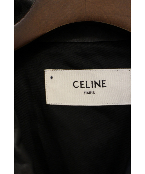 CELINE（セリーヌ）CELINE (セリーヌ) クラシックバイカージャケット ブラック サイズ:48の古着・服飾アイテム