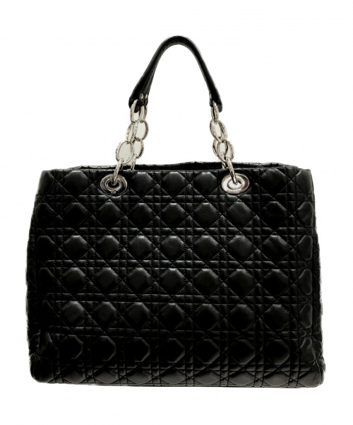 Christian Dior（クリスチャン ディオール）Christian Dior (クリスチャンディオール) カナージュチェーントートバッグ ブラック サイズ:-の古着・服飾アイテム