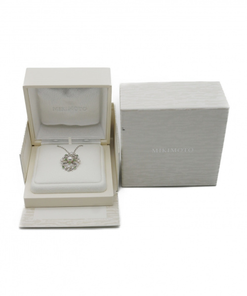 MIKIMOTO（ミキモト）MIKIMOTO (ミキモト) ガーネットパールネックレス サイズ:- K18WG ダイヤモンド デマントイドガーネットの古着・服飾アイテム