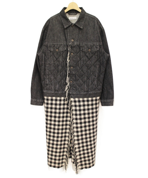 BALENCIAGA（バレンシアガ）BALENCIAGA (バレンシアガ) ドッキングデニムジャケット ブラック サイズ:34の古着・服飾アイテム