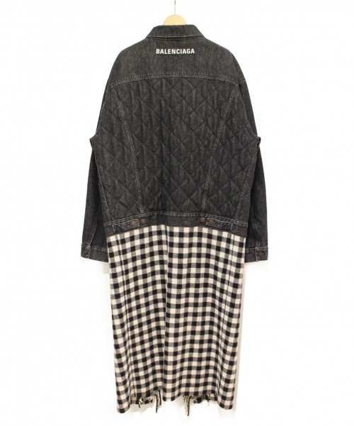 BALENCIAGA（バレンシアガ）BALENCIAGA (バレンシアガ) ドッキングデニムジャケット ブラック サイズ:34の古着・服飾アイテム