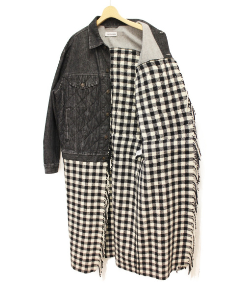 BALENCIAGA（バレンシアガ）BALENCIAGA (バレンシアガ) ドッキングデニムジャケット ブラック サイズ:34の古着・服飾アイテム