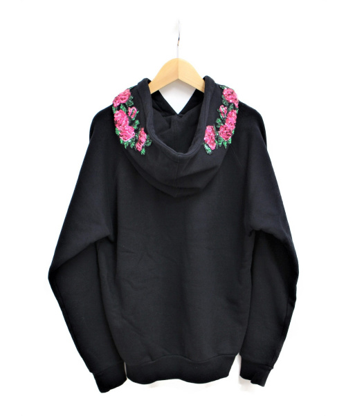 GUCCI（グッチ）GUCCI (グッチ) スパンコールタイガー装飾フーディ ブラック サイズ:XSの古着・服飾アイテム