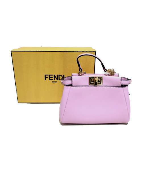 FENDI（フェンディ）FENDI (フェンディ) マイクロピーカブー ピンク  8M0355 K47-159-8241の古着・服飾アイテム
