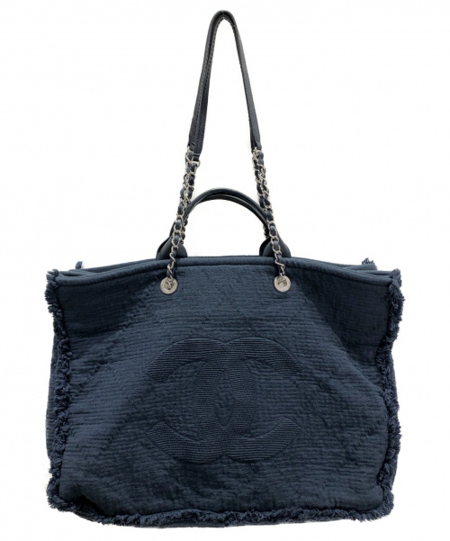 CHANEL（シャネル）CHANEL (シャネル) ラージショッピングバッグ ネイビー サイズ:- A57180の古着・服飾アイテム