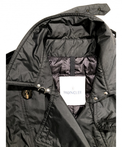MONCLER（モンクレール）MONCLER (モンクレール) ナイロントレンチコート ブラック サイズ:1の古着・服飾アイテム