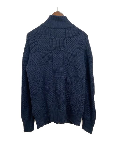 LOUIS VUITTON（ルイ ヴィトン）LOUIS VUITTON (ルイ ヴィトン) ローゲージジップニットブルゾン ネイビー サイズ:XSの古着・服飾アイテム