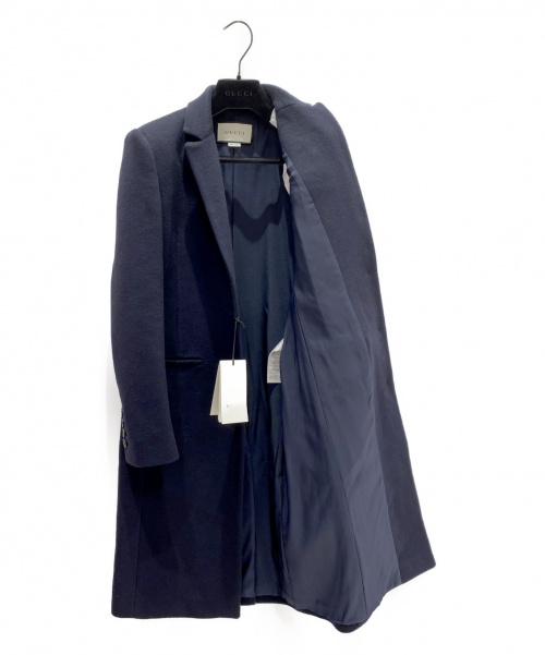 GUCCI（グッチ）GUCCI (グッチ) チェスターコート ネイビー サイズ:38の古着・服飾アイテム