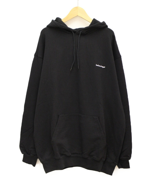 BALENCIAGA（バレンシアガ）BALENCIAGA (バレンシアガ) スモールロゴパーカー ブラック サイズ:Mの古着・服飾アイテム