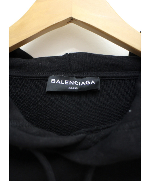 BALENCIAGA（バレンシアガ）BALENCIAGA (バレンシアガ) スモールロゴパーカー ブラック サイズ:Mの古着・服飾アイテム