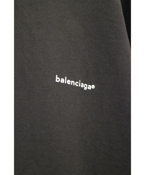 BALENCIAGA（バレンシアガ）BALENCIAGA (バレンシアガ) スモールロゴパーカー ブラック サイズ:Mの古着・服飾アイテム