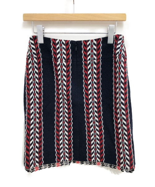 CHANEL（シャネル）CHANEL (シャネル) スカート ネイビー×レッド サイズ:40の古着・服飾アイテム