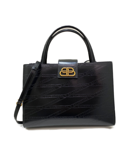BALENCIAGA（バレンシアガ）BALENCIAGA (バレンシアガ) ロゴ型押し2WAYバッグ ブラック 580664 1000.W.535269の古着・服飾アイテム