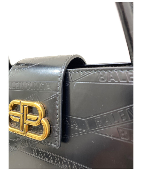 BALENCIAGA（バレンシアガ）BALENCIAGA (バレンシアガ) ロゴ型押し2WAYバッグ ブラック 580664 1000.W.535269の古着・服飾アイテム