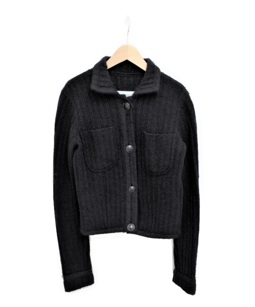 CHANEL（シャネル）CHANEL (シャネル) ココマークボタンウールジャケット ブラック サイズ:34の古着・服飾アイテム