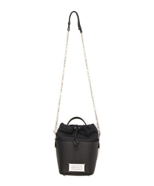 Maison Margiela（メゾンマルジェラ）Maison Margiela (メゾンマルジェラ) 21SS テクスチャードレザーバケットバッグ ブラック サイズ:-の古着・服飾アイテム