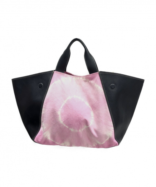 CELINE（セリーヌ）CELINE (セリーヌ) タイダイトートバッグ ピンク×ブラック サイズ:-の古着・服飾アイテム
