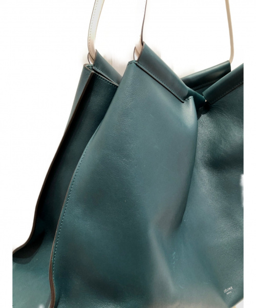CELINE（セリーヌ）CELINE (セリーヌ) Large Sloutchy Tote グリーン サイズ:- トートバッグの古着・服飾アイテム