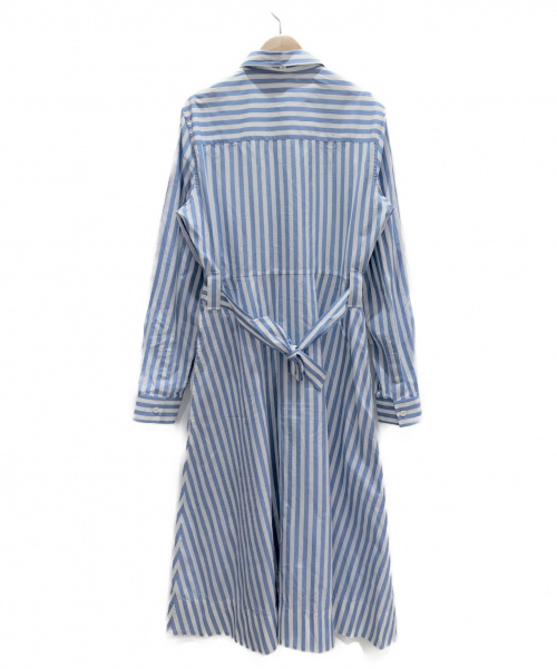CELINE（セリーヌ）CELINE (セリーヌ) ストライプシャツワンピース ブルー サイズ:42の古着・服飾アイテム