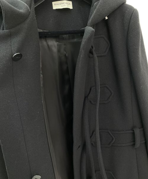 BALENCIAGA（バレンシアガ）BALENCIAGA (バレンシアガ) リボンダッフルコート ブラック サイズ:40の古着・服飾アイテム