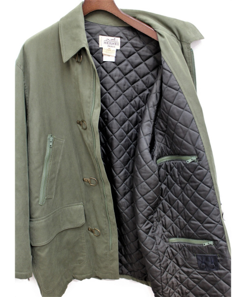 HERMES（エルメス）HERMES (エルメス) ファイヤーマンコート オリーブ サイズ:Lの古着・服飾アイテム
