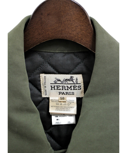 HERMES（エルメス）HERMES (エルメス) ファイヤーマンコート オリーブ サイズ:Lの古着・服飾アイテム