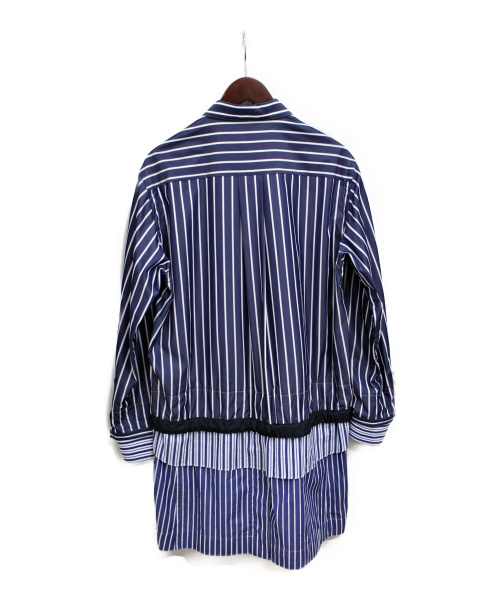 sacai（サカイ）sacai (サカイ) 20SS Cotton Poplin Coat ブルー×ホワイト サイズ:1の古着・服飾アイテム