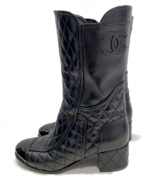 CHANEL（シャネル）CHANEL (シャネル) マトラッセブーツ ブラック サイズ:36 1/2の古着・服飾アイテム