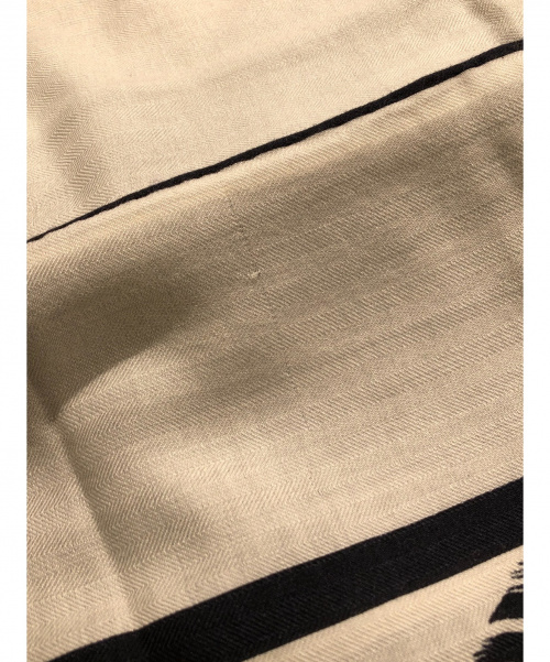 HERMES（エルメス）HERMES (エルメス) カレ・ジェアン ネイビー サイズ:140 カシミヤシルク大判ストール　BRAZILの古着・服飾アイテム