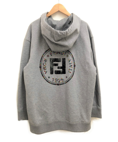 FENDI（フェンディ）FENDI (フェンディ) スウェットジップパーカー グレー サイズ:XSの古着・服飾アイテム