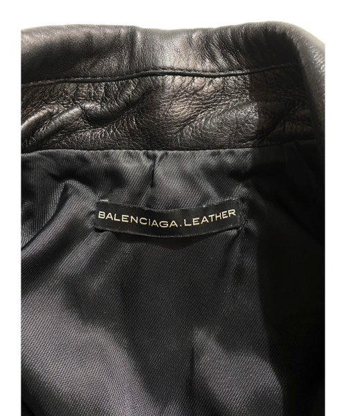 BALENCIAGA（バレンシアガ）BALENCIAGA (バレンシアガ) レザーライダースジャケット ブラック サイズ:34の古着・服飾アイテム