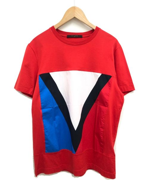 LOUIS VUITTON（ルイ ヴィトン）LOUIS VUITTON (ルイ ヴィトン) ガストンVパッチTシャツ レッド サイズ:Mの古着・服飾アイテム