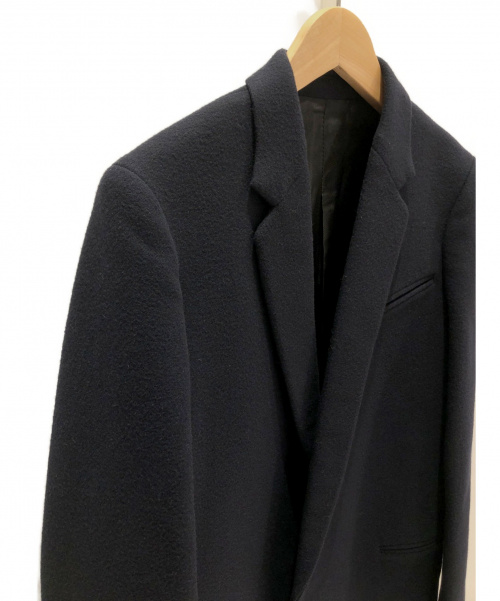 CELINE（セリーヌ）CELINE (セリーヌ) ウールクロンビーコート ネイビー サイズ:36の古着・服飾アイテム