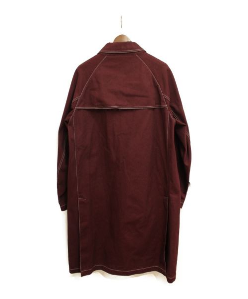 MARNI（マルニ）MARNI (マルニ) 19SS ステッチステンカラーコート ボルドー サイズ:48の古着・服飾アイテム