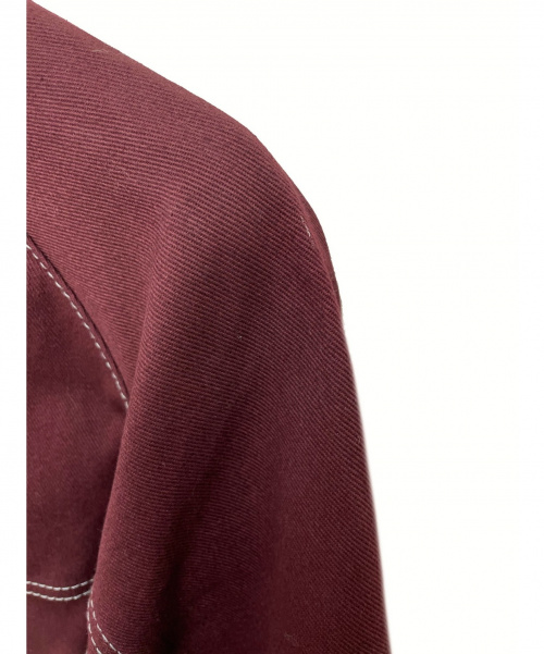 MARNI（マルニ）MARNI (マルニ) 19SS ステッチステンカラーコート ボルドー サイズ:48の古着・服飾アイテム