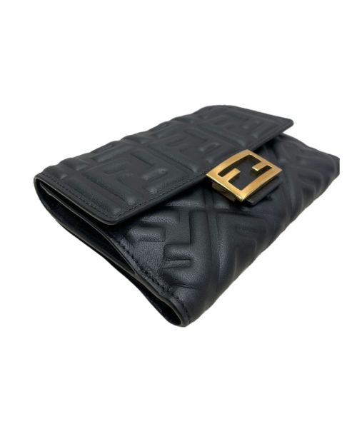FENDI（フェンディ）FENDI (フェンディ) ナッパレザーミディアムウォレット ブラック サイズ:-の古着・服飾アイテム