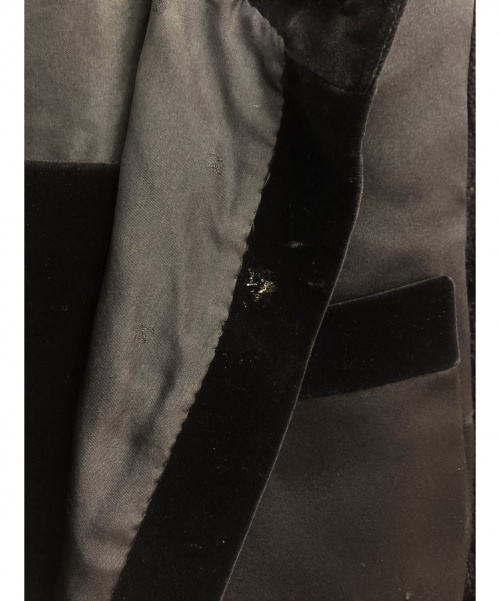 CHANEL（シャネル）CHANEL (シャネル) ベロア切替セットアップジャケット ブラック サイズ:40の古着・服飾アイテム