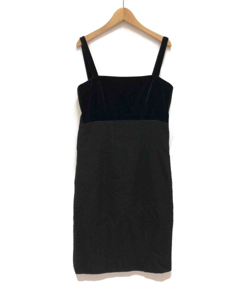 CHANEL（シャネル）CHANEL (シャネル) ベロア切替セットアップジャケット ブラック サイズ:40の古着・服飾アイテム