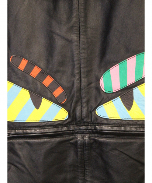 FENDI（フェンディ）FENDI (フェンディ) ラムレザーモンスターフーディ ブラック サイズ:46の古着・服飾アイテム