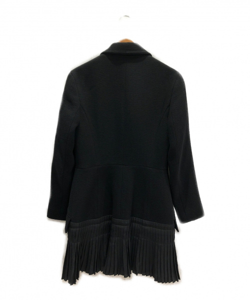 Christian Dior（クリスチャン ディオール）Christian Dior (クリスチャン ディオール) プリーツコンビロングジャケット ブラック サイズ:36の古着・服飾アイテム