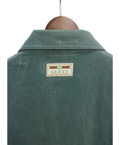 GUCCI（グッチ）GUCCI (グッチ) 20SS シェリーラインデニムトラックジャケット グリーン サイズ:44の古着・服飾アイテム