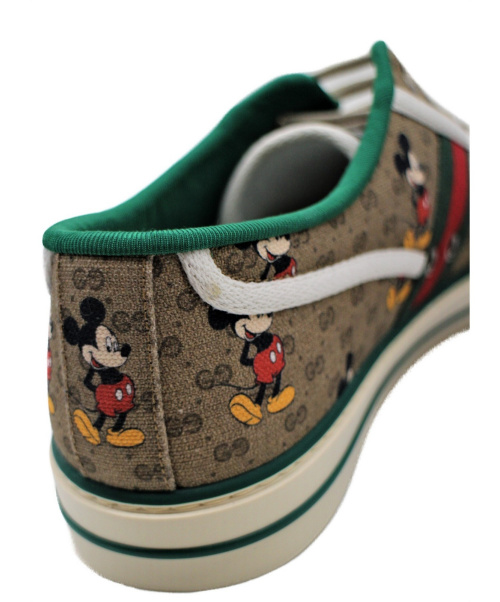 GUCCI（グッチ）GUCCI (グッチ) ×Disney TENNIS 1977 スニーカー ブラウン サイズ:10 TENNIS 1977の古着・服飾アイテム