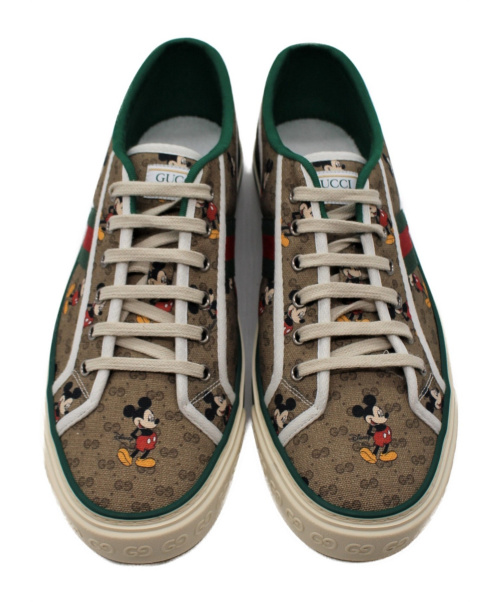 GUCCI（グッチ）GUCCI (グッチ) ×Disney TENNIS 1977 スニーカー ブラウン サイズ:10 TENNIS 1977の古着・服飾アイテム