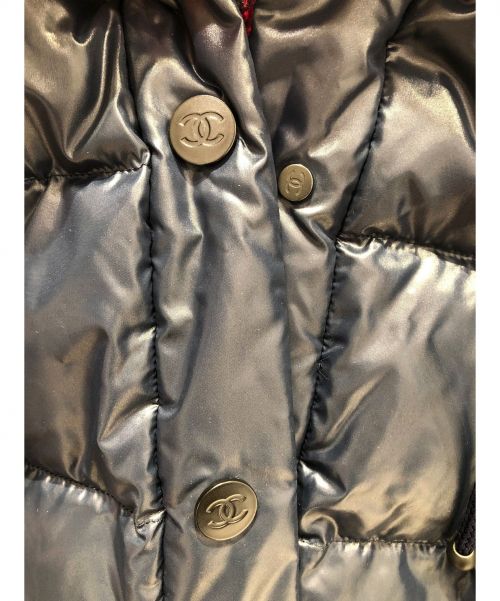 CHANEL（シャネル）CHANEL (シャネル) レイヤードデザインダウンジャケット ネイビー サイズ:36の古着・服飾アイテム