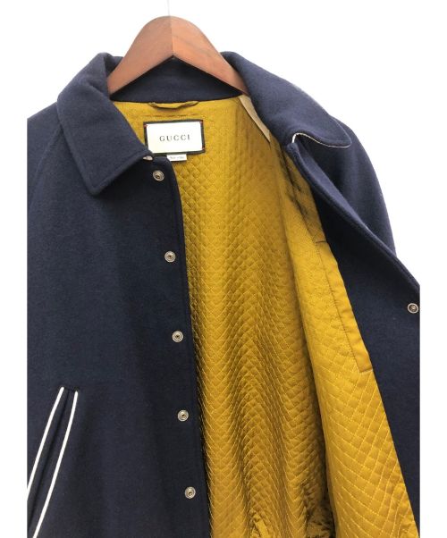 GUCCI（グッチ）GUCCI (グッチ) ボタンダウンボンバージャケット ネイビー サイズ:52の古着・服飾アイテム