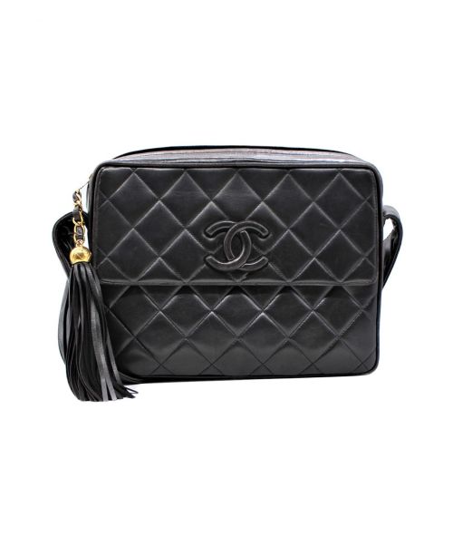 CHANEL（シャネル）CHANEL (シャネル) マトラッセフリンジショルダーバッグ ブラック サイズ:-の古着・服飾アイテム