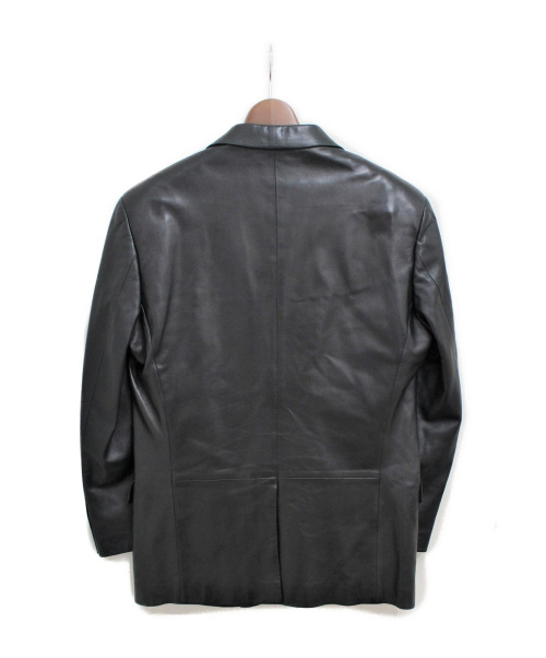GUCCI（グッチ）GUCCI (グッチ) レザーテーラードジャケット ブラック サイズ:Lの古着・服飾アイテム