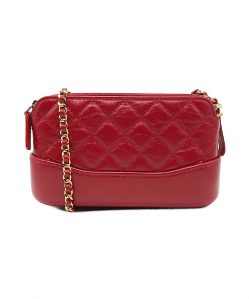 CHANEL（シャネル）CHANEL (シャネル) スモールガブリエルWジップ レッド サイズ:-の古着・服飾アイテム