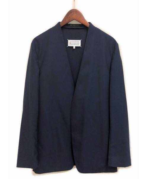 Maison Margiela（メゾンマルジェラ）Maison Margiela (メゾンマルジェラ) ノーカラージャケット ネイビー サイズ:46の古着・服飾アイテム